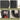 Collage of a black pet ramp with features highlighted on a gray background.