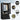 Black 70" H Wardrobe Closet with 2 Glass Doors and 3 Fluted Drawers