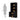 Black bookshelf with measurements and weight indicators, shown with a silhouette of a person for scale.