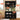 Black 70"Tall Freestanding Metal Rattan Cabinet Kitchen Pantry Cabinet with 6 Doors