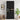 Black 70" Tall Freestanding Slim Bathroom Storage Cabinet with 2 Fluted Doors And 6 Tier Shelves