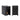 Black Fluted Small Night Stand Narrow End Table with Charging Station and USB Ports