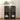 Black Mid-Century Modern Wooden Narrow Nightstand Set of 2