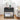 Black Mid-Century Modern Wooden Nightstand with Charging Station and Curved Top Corners