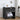 Black Mid-Century Modern Wooden Nightstand with Charging Station and Curved Top Corners
