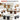 Collage of a wooden coffee table in various colors with text about home decor.