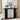 Black Mid Century Oval Fluted Entryway Console Table with Storage Shelf
