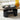 Black Mid Century Oval Wood Fluted Lift Top Coffee Table with Hidden Compartment