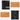 Black slatted door design with text on a white background