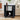 Black Modern Oval End Table Set of 2 with Storage Space and Sliding Door