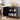 Black Modern Sideboard Storage Cabinet Console Table with Arched Finish Doors and Solid Wood Legs