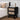 Black Modern Wood Boho Nightstand Rustic End Table with Linen and Solid Wood Legs