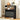 Black shoe rack with shoes on a wooden floor in a room setting.