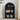 Black Wood Arched Sideboard Storage Cabinet with 2 Rattan Doors and Adjustable Shelves