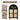 Black Wood Arched Sideboard Storage Cabinet with 2 Rattan Doors and Adjustable Shelves