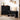 Black shoe storage bench with drawers and shoe shelves in a room setting.
