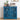 Blue Wooden Carved Sideboard Storage Cabinet with Hollow Carved Pattern and Adjustable Shelves