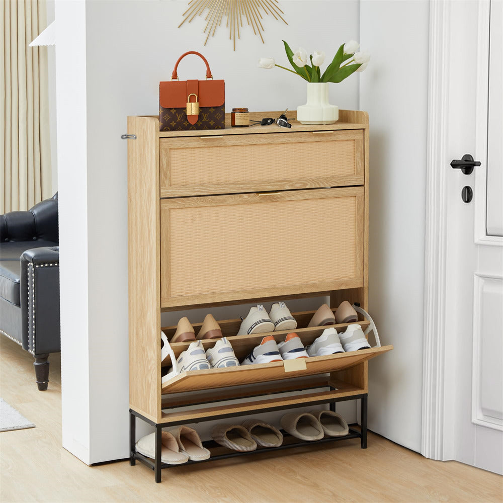 Hidden Shoe Cabinet Free Standing Narrow Shoe Rack Cabinet with