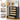 Modern Rattan 5 Drawers Dresser Table Black Chest of Drawers with Metal Handles