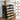 Modern Rattan 5 Drawers Dresser Table Black Chest of Drawers with Metal Handles