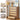 Modern Rattan 5 Drawers Dresser Table Walnut Chest of Drawers with Metal Handles