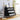 Modern Wood 3 Drawer Dresser Black Tempered Glass Drawer Design