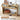Natural 43.3" Mid Century Entryway Sofa Console Table with Fluted Drawers and Storage