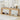 Natural 51.18" Mid Century Farmhouse Console Table with Storage and 3 Drawers