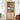 Natural 71" 6-Tier Tall Corner Storage Cabinet with 2 Fluted Doors
