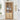 Natural 71" 6-Tier Tall Corner Storage Cabinet with 2 Fluted Doors