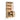 Wooden cabinet with dimensions labeled on a white background