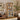 Wooden bookshelf with labeled features in a room setting