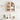 Natural Arched Bathroom Wall Storage Cabinet with Adjustable Wood Shelf & Glass Doors