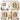 Natural Arched Bathroom Wall Storage Cabinet with Adjustable Wood Shelf & Glass Doors