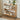 Natural Farmhouse Wooden Shoe Cabinet with Metal Legs and 2 Flip Drawers