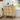 Natural Mid Century Modern 3 Drawer Fluted Nightstand with Charging Station