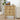 Natural Mid Century Modern 3 Drawer Fluted Nightstand with Charging Station