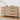 Natural Mid Century Modern 6 Drawer Dresser Wide Wood Vintage Chest of Drawers with Burlap Rattan Drawers