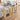 Natural Mid Century Oval Fluted Entryway Console Table with Storage Shelf