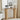 Natural Mid Century Oval Fluted Entryway Console Table with Storage Shelf