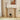 Natural Mid Century Oval Fluted Entryway Console Table with Storage Shelf