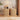 Natural Mid Century Wood Small Fluted Round Side Table with Storage