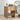 Natural Modern Boho Wood Nightstand with Drawer and Fluted Cabinet
