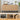 Natural Modern Farmhouse Sideboard Buffet Storage Cabinet with 3 Flax Door and Adjustable Shelves