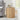 Natural Small Round Side Table Fluted Night Stand Set of 2