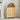 Natural Wood Arched Sideboard Storage Cabinet with 2 Rattan Doors and Adjustable Shelves