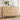 Natural Wood Fluted 6 Drawer Dresser Storage Accent Cabinet with Metal Handles