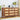 Rattan Dresser Large Long Wooden Storage Cabinet Walnut with 9 Drawers