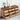 Rattan Dresser Large Long Wooden Storage Cabinet Walnut with 9 Drawers