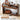 Walnut 43.3" Mid Century Entryway Sofa Console Table with Fluted Drawers and Storage